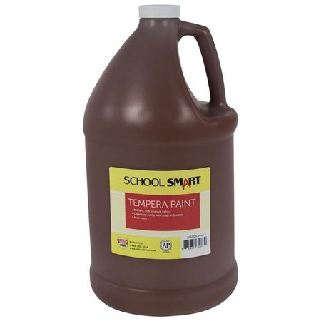 SCHOOL SMART School Smart 2002726 1 gal Tempera Paint; Brown 2002726